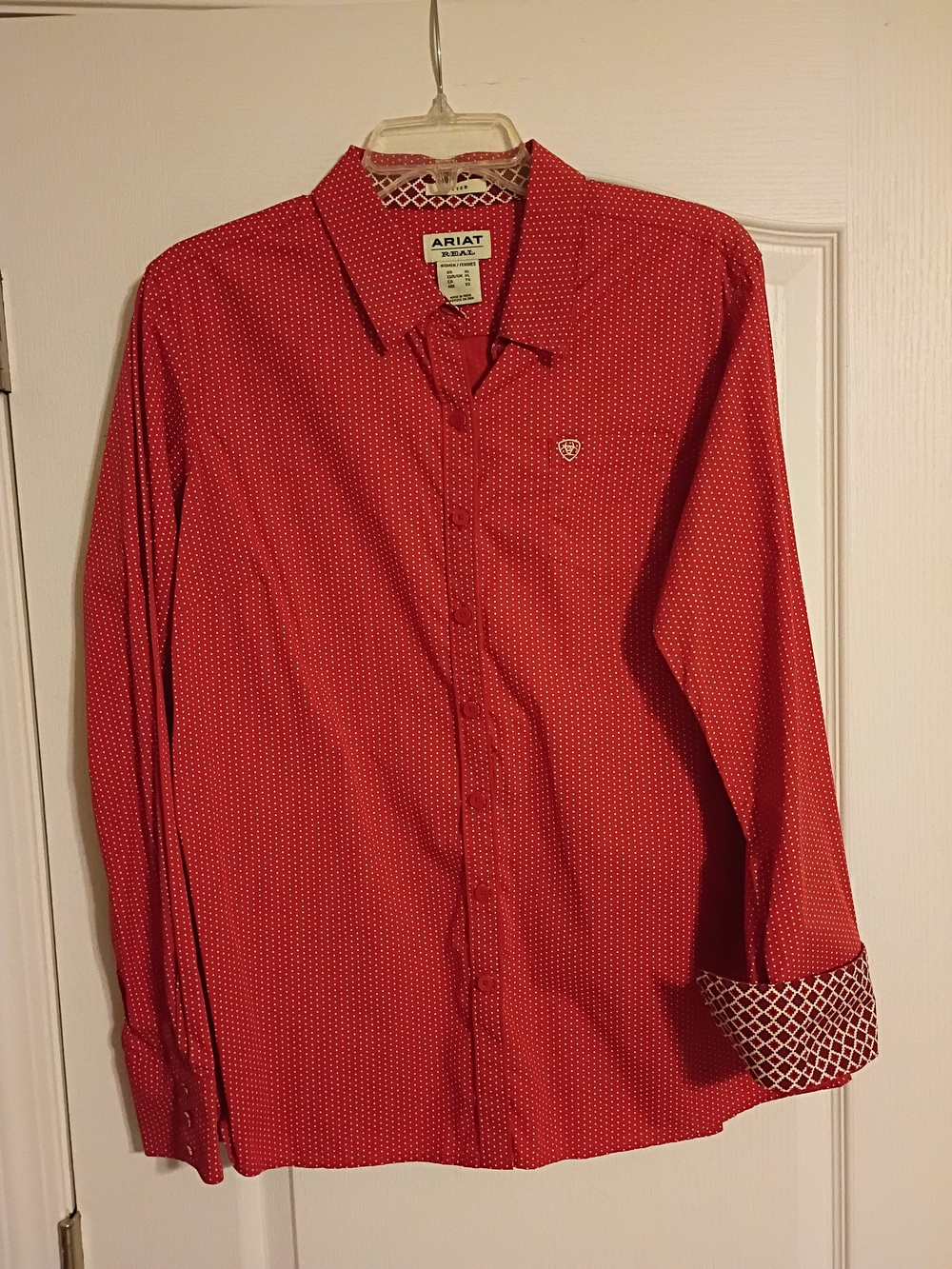 Ariat Women's Red Long-Sleeve Button-Up Shirt